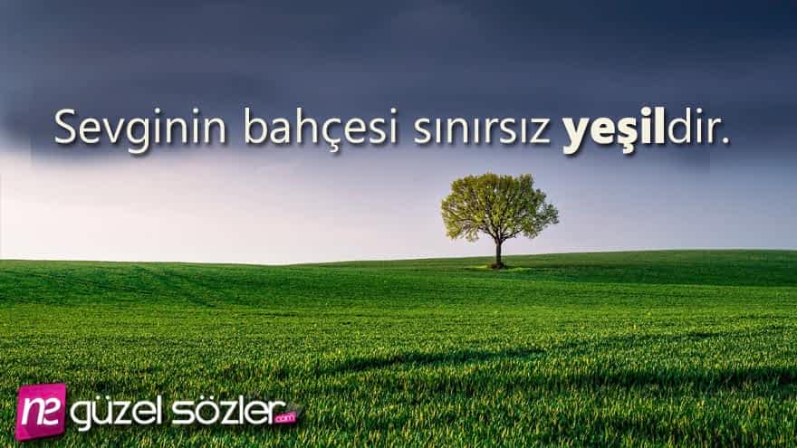 Yeşille ilgili güzel sözler