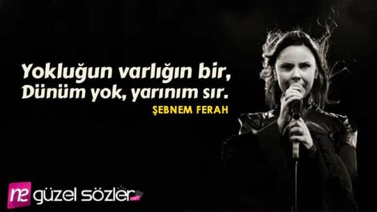 Şebnem Ferah Sözleri